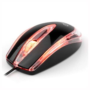 MOUSE OPTICAL MINI LUMINOSO NEGRO