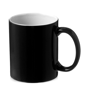 TAZA NEGRA CON INTERIOR BLANCO